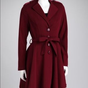 Large Burgundy Vintage Style Coat